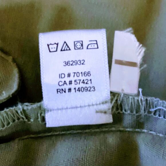 Loft Women's Utility Jacket Motto Linen/Cotton Roll-Tab Sleeve Pockets in Large - Picture 10 of 11